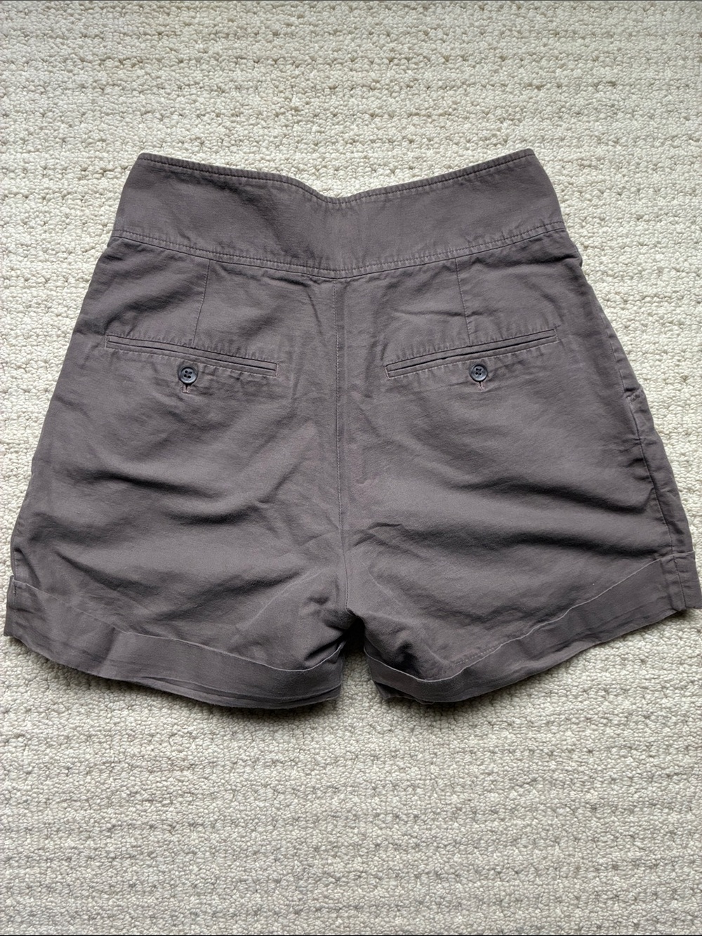 Tiger of Sweden Women's Brown High Waist Cotton Linen Shorts Size 38 - Picture 4 of 11